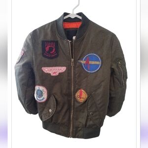 American Stitch Women's Green Jacket with Patches